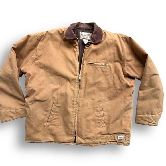 C.E. Schmidt Men's Workwear Wheat Colored Fleece Lined Quilted Jacket Size XL - Picture 2 of 13